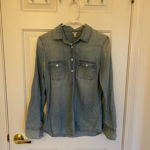J. Crew thin jean button down - size 4